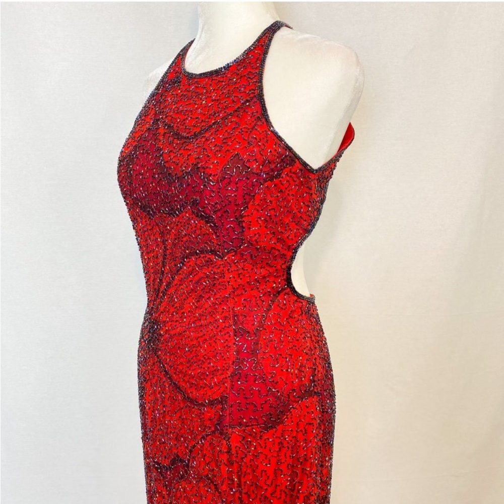 Vintage Cache Beaded Backless Gown - Picture 6 of 12